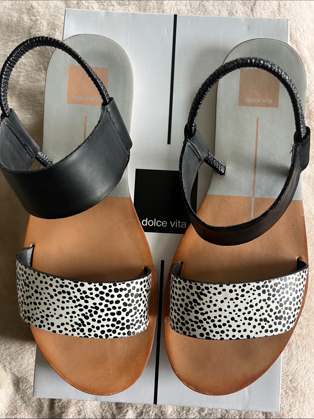 Dolce Vita Black Slingback Sandals